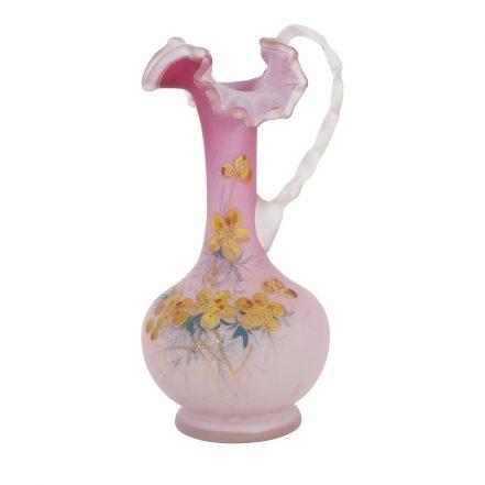 HAND-PAINTED MURANO FLORAL VASE