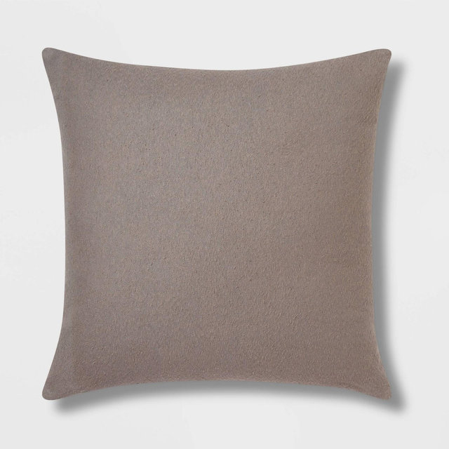 Euro Boucle Color Blocked Decorative Throw Pillow Dark Gray - Threshold™