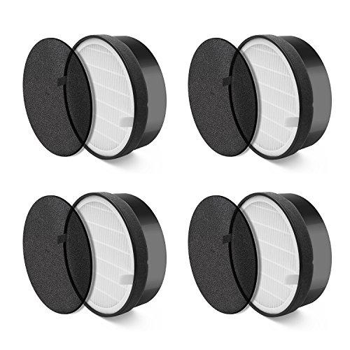 LEVOIT LV-H132-RF 4Pack Air Purifier LV-H132 Replacement, True HEPA and Activated Carbon Filters Set, 4 Pack