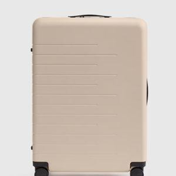 Expandable Medium Check-In Suitcase in Tan