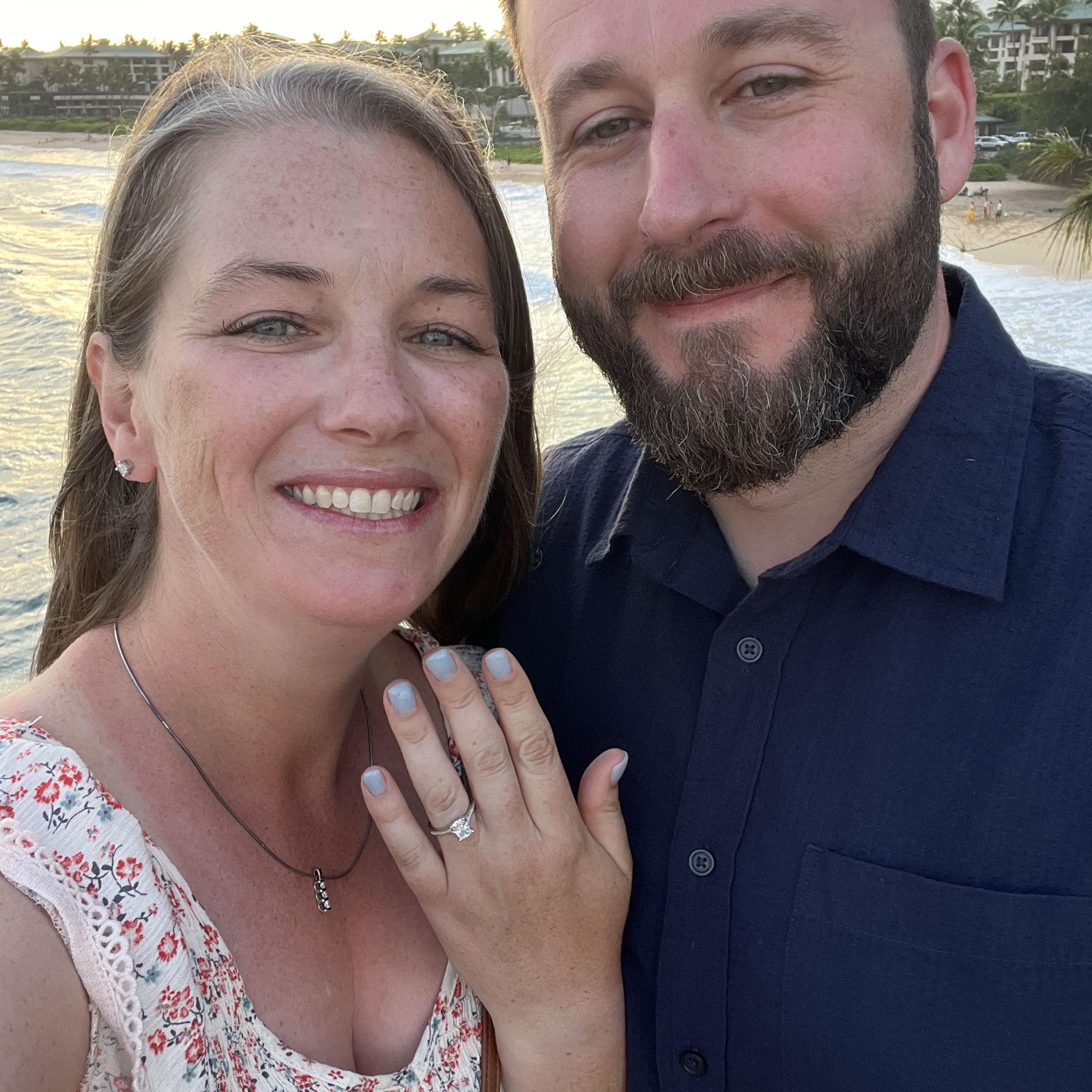 Right after Eric proposed to me In Kauai not knowing he organized a professional photographer