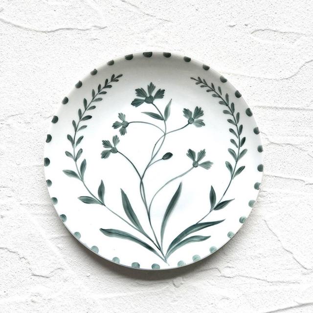 Jade Reverse Bloom Salad Plate