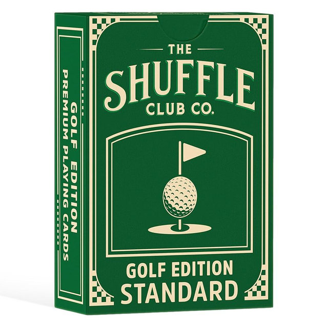 Shuffle Club Co Golf Edition – Golf-Themed Playing Cards – Hand-Illustrated Deck Inspired by Vintage Golf Aesthetics – Premium Poker & Blackjack Cards for Golfers, Collectors & Gift Giving – Pack of 1