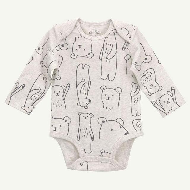 Bear Print Long Sleeve Bodysuit