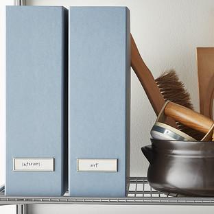 Bigso Steel Blue Stockholm Magazine Holder