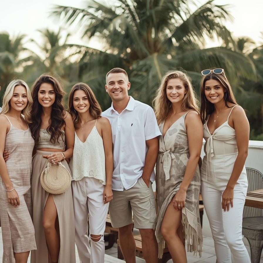 Attire sugerido para el Brunch:  looks frescos y cómodos en tonos claros