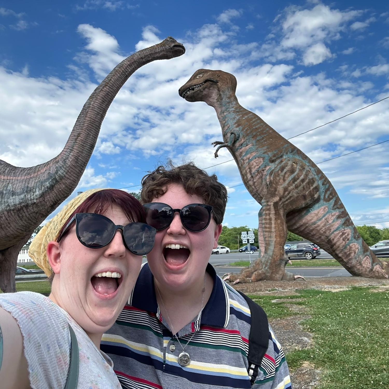 Selfie at the iconic Dinosaur Land