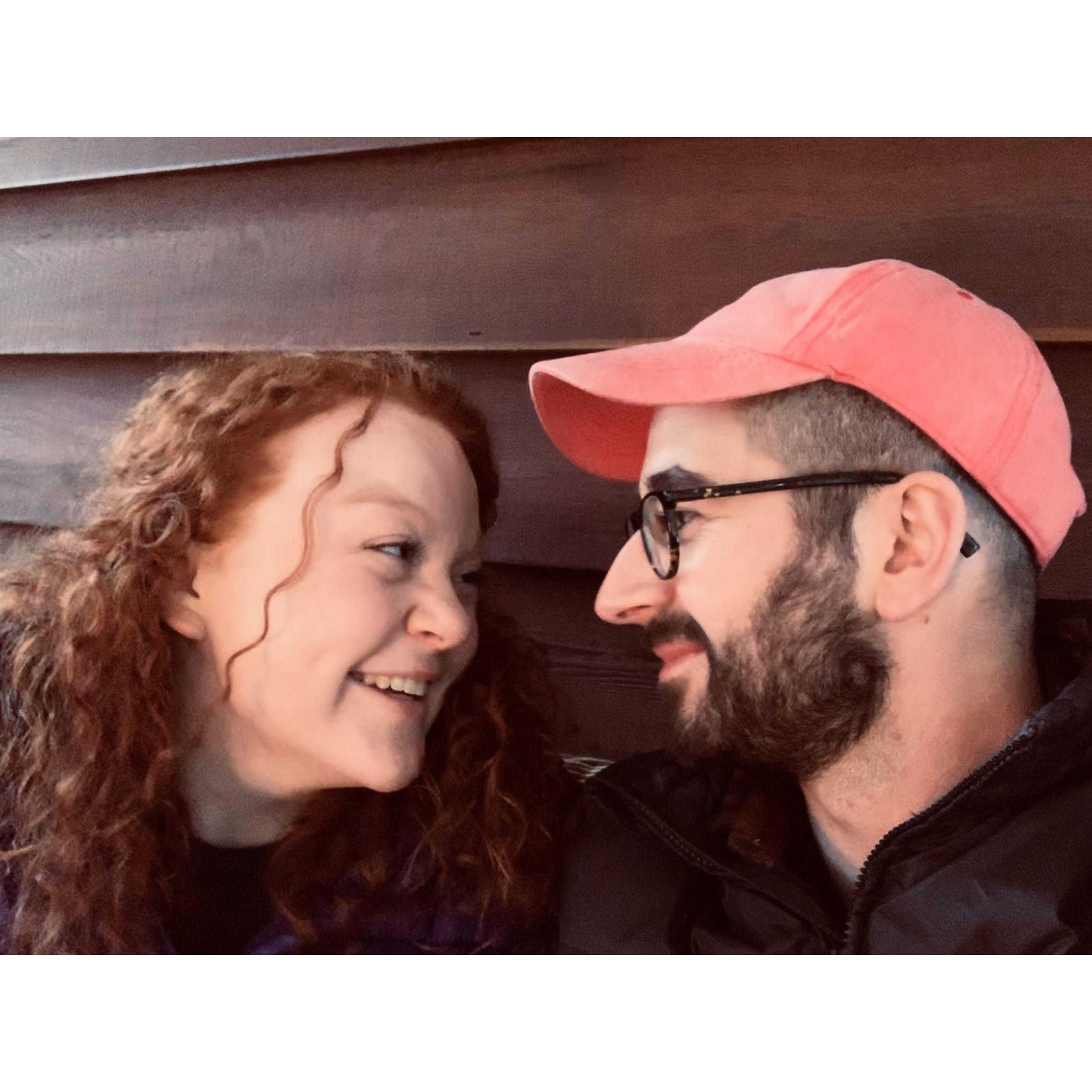 Our first photo together, if Pete looks nervous its because he's just met McKenzie's parents.