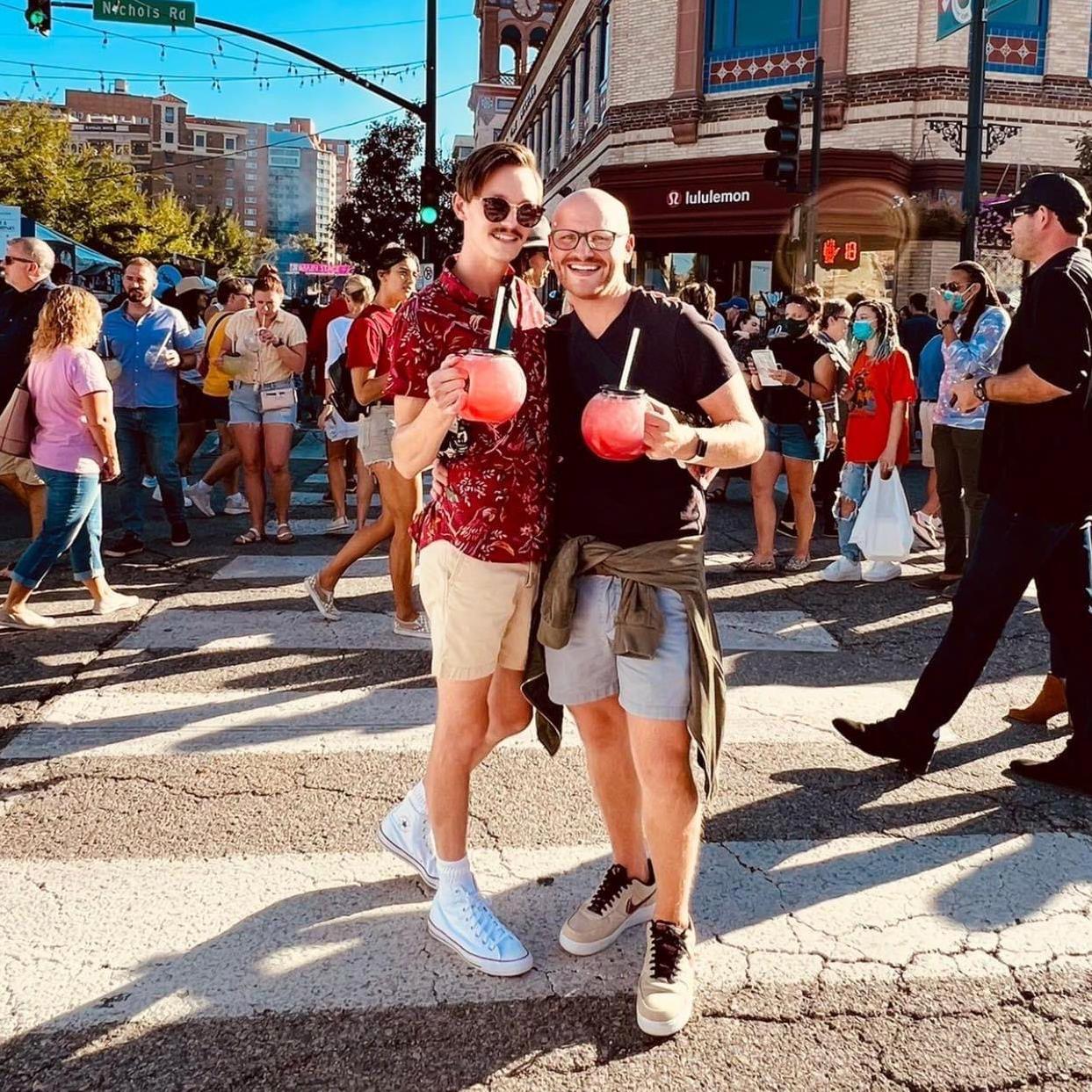 Tyler and Chris enjoying the Plaza Art Fair