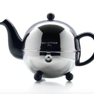 MARIAGE FRÈRES - Art Deco 1930 (Isotherm stoneware teapot black enamel - 7 cups REF A1026)