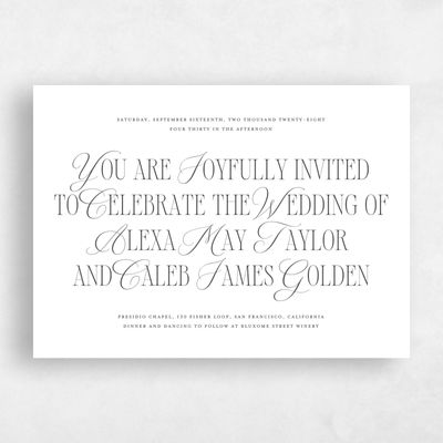 White Landscape Wedding Invitation - Orable Landscape