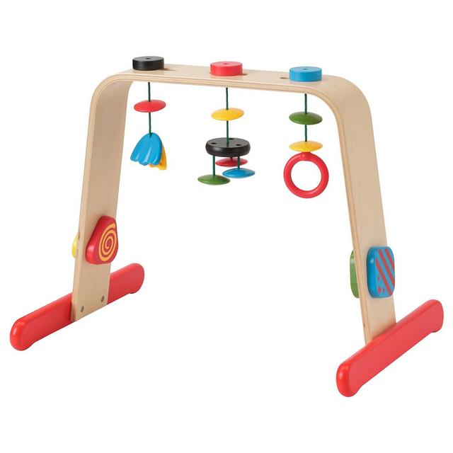 LEKABaby gym, birch/multicolor