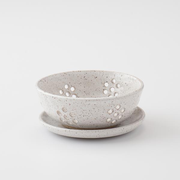 Speckled Berry Bowl + Saucer Set