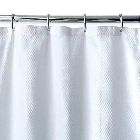 Ella Microfiber Shower Curtain Liner in White