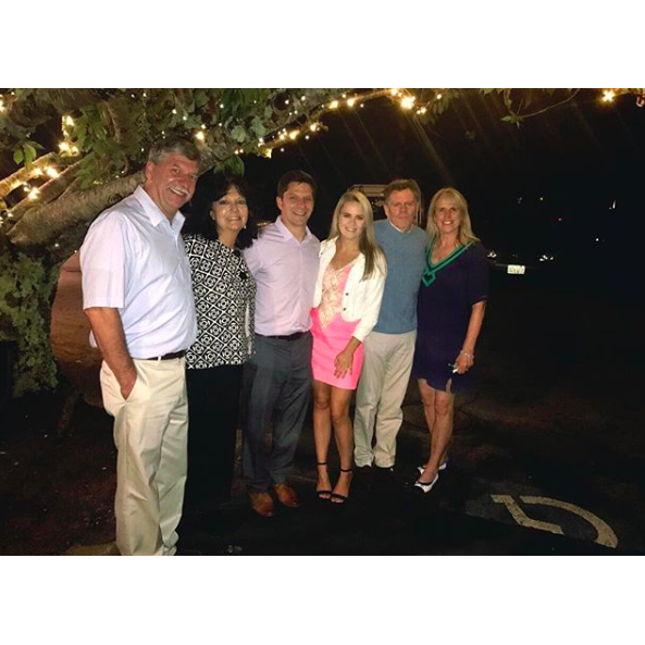 Our engagement dinner! Jake surprised me with our parents (and bagel) meeting us for dinner.