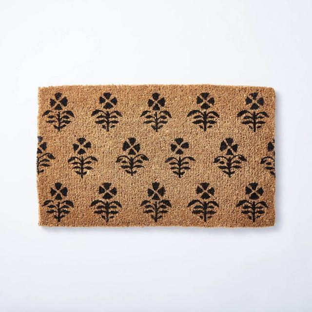 1'6"x2'6" Block Print Coir Doormat Natural - Threshold™ designed with Studio McGee