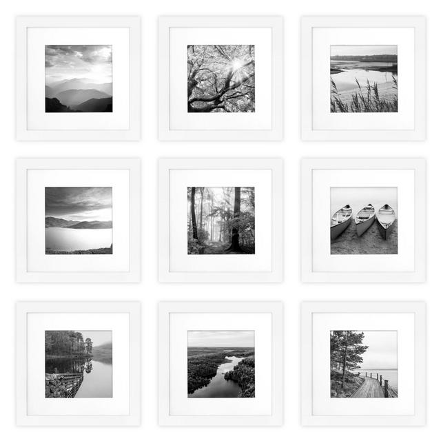 SALT™ 9-Piece 12-Inch x 12-Inch Gallery Picture Frame Set in White