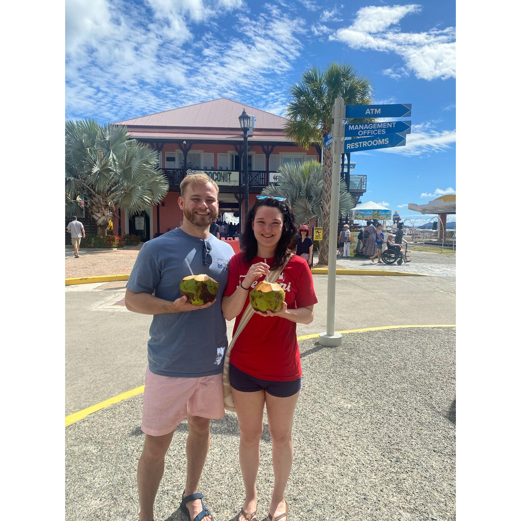 Having the largest Rum Punch ever in Tortola, BVI
