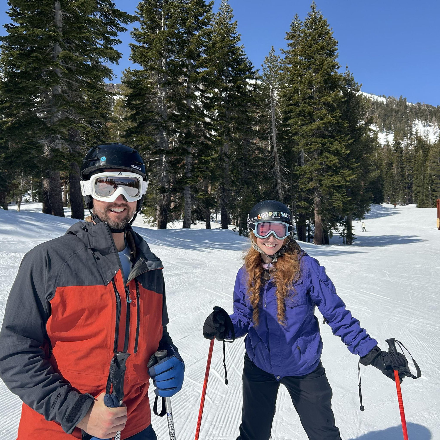 Learning to ski in Tahoe together