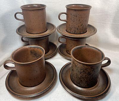 Arabia Finland - RUSKA - Set of 6 Coffee Cups and Saucers