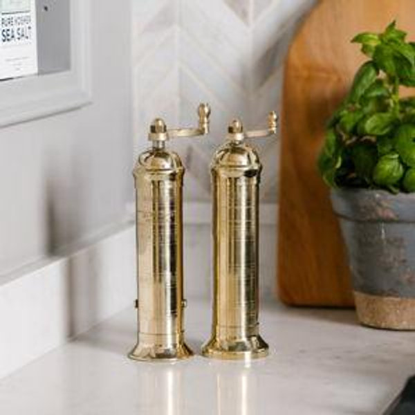 Brass Salt & Pepper Mill Set