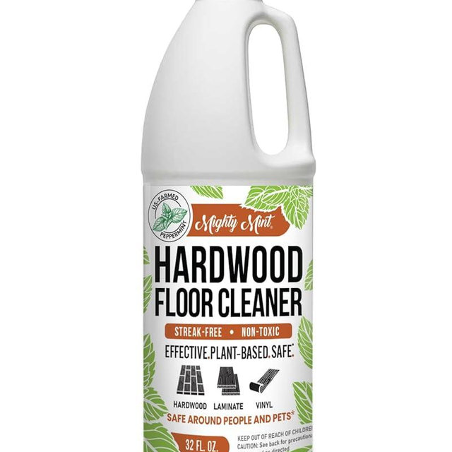 Mighty Mint Hardwood Floor Cleaner, Non-Toxic, Ready-to-Use with Mops and Sprayers, Natural Mint Scent, 32oz