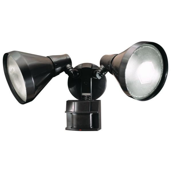180-Degree Bronze Motion Sensing Security Light with Bulb Shields