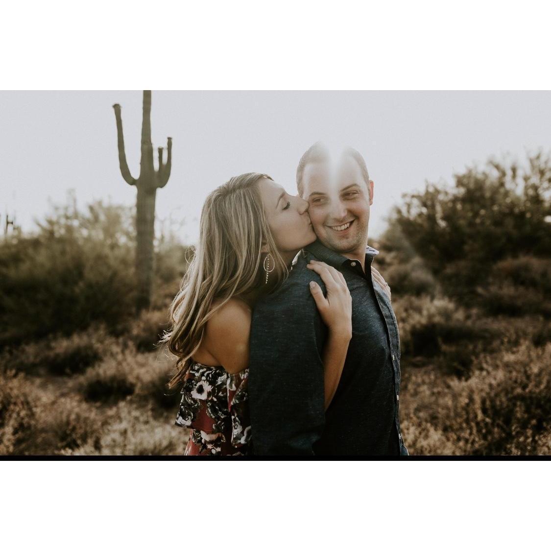 Engagement photos at Lost Dutchman State Park
