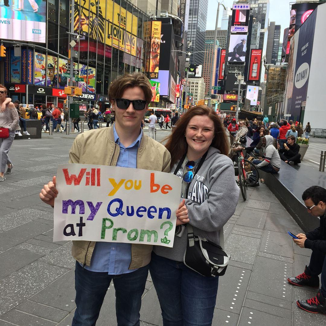When Evan asked me to Senior Prom in the middle of Times Square