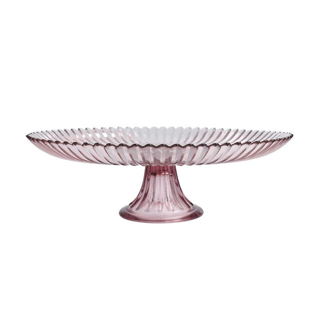Fortessa Archie Serveware, Large Cake Stand, 13", Pink