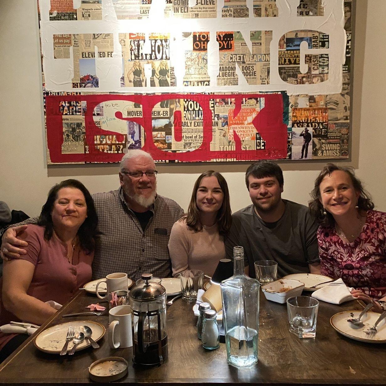 Us with Vinny's mom Tracey, his step dad Russ, and Katie's mom Ellen