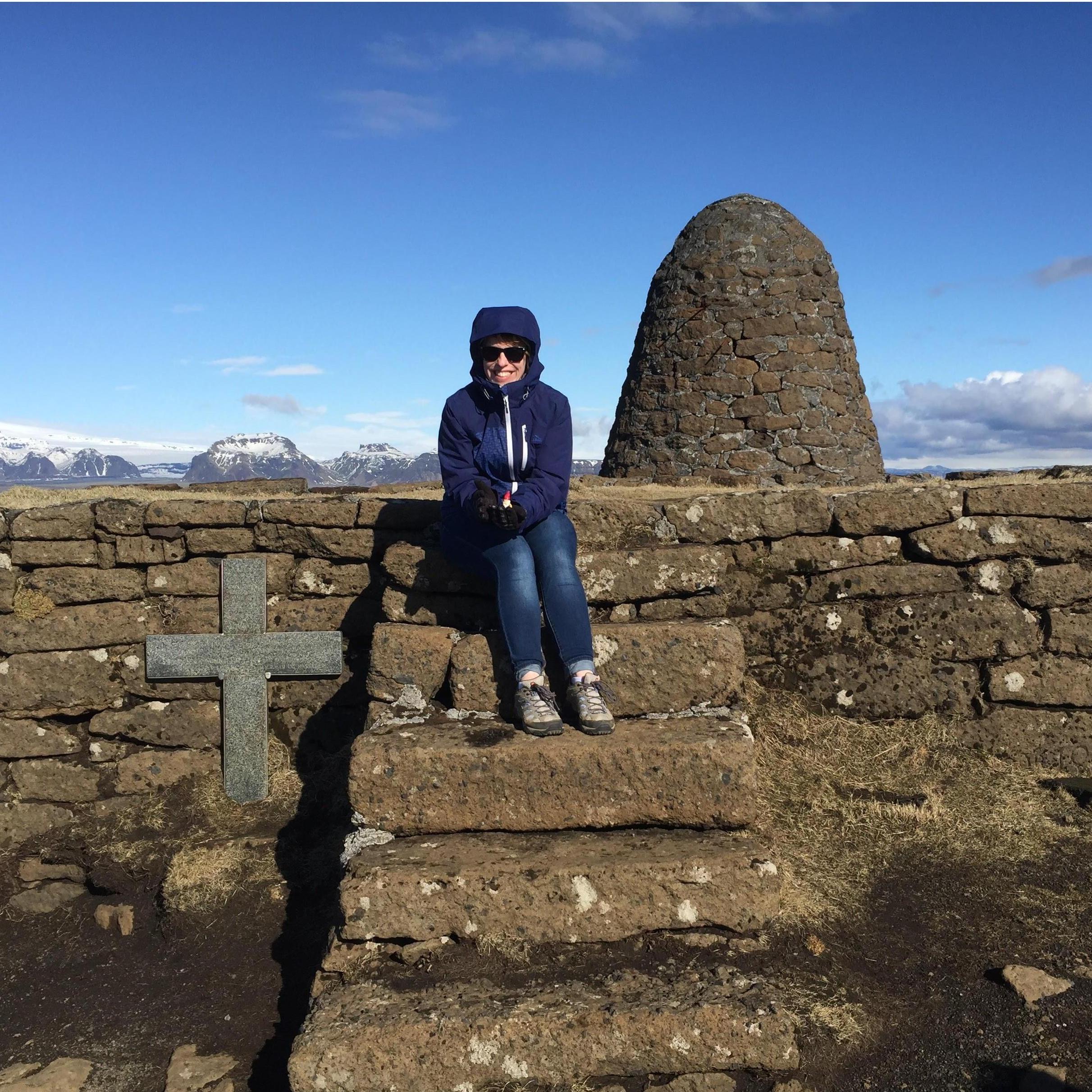 Amber at a viking burial mound