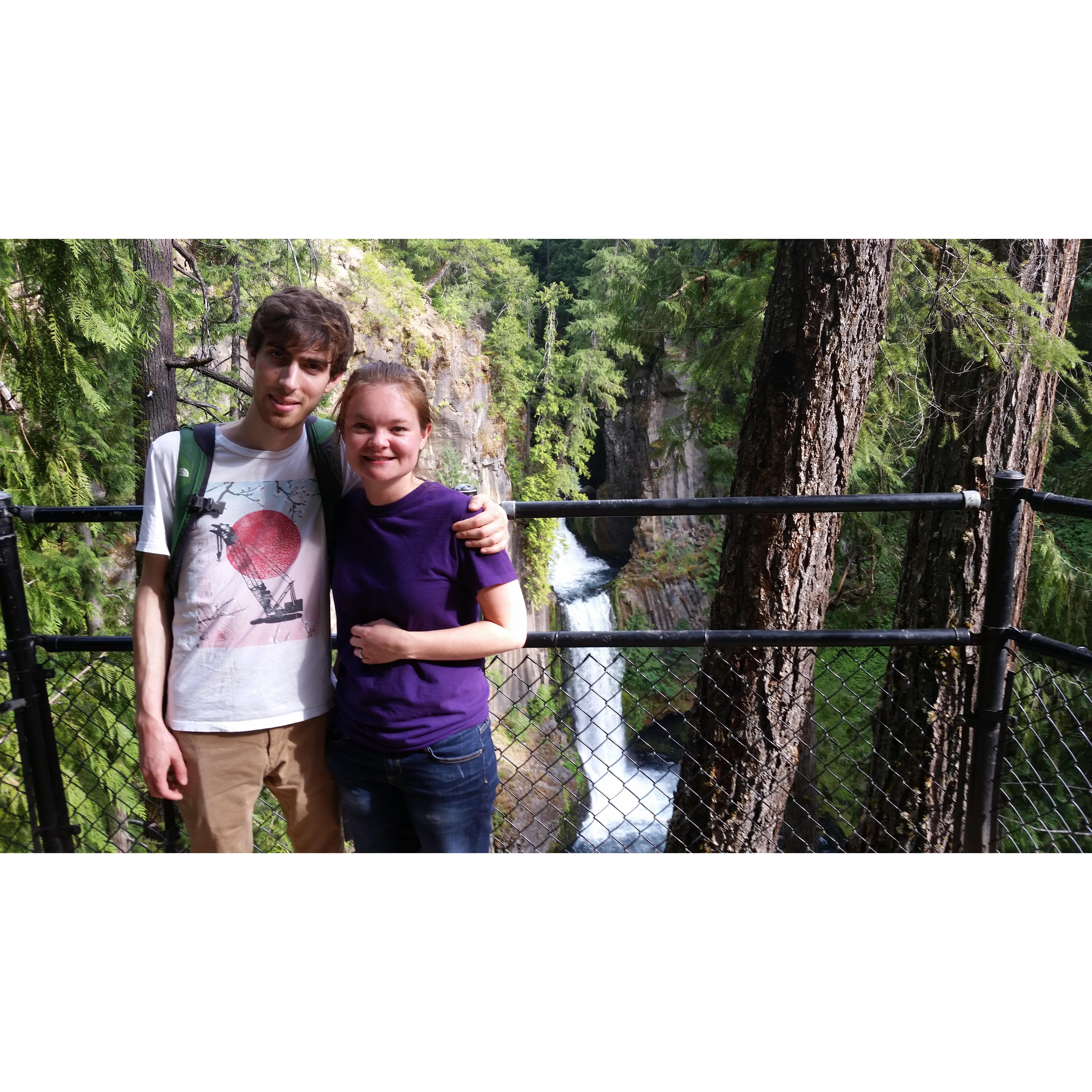 A nice lady took our picture right after our engagement!