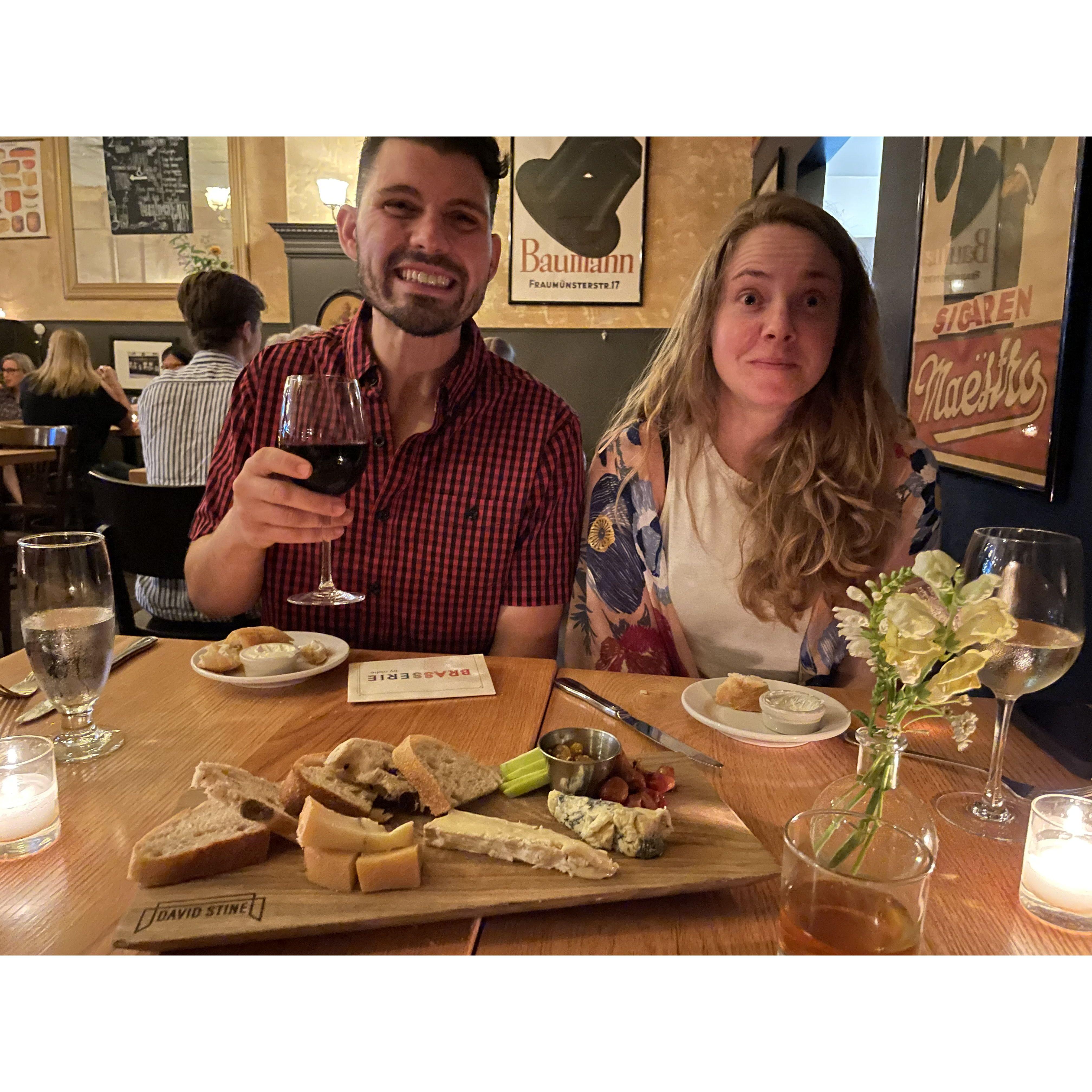 Dinner in St. Louis with Amy's sister and her boyfriend