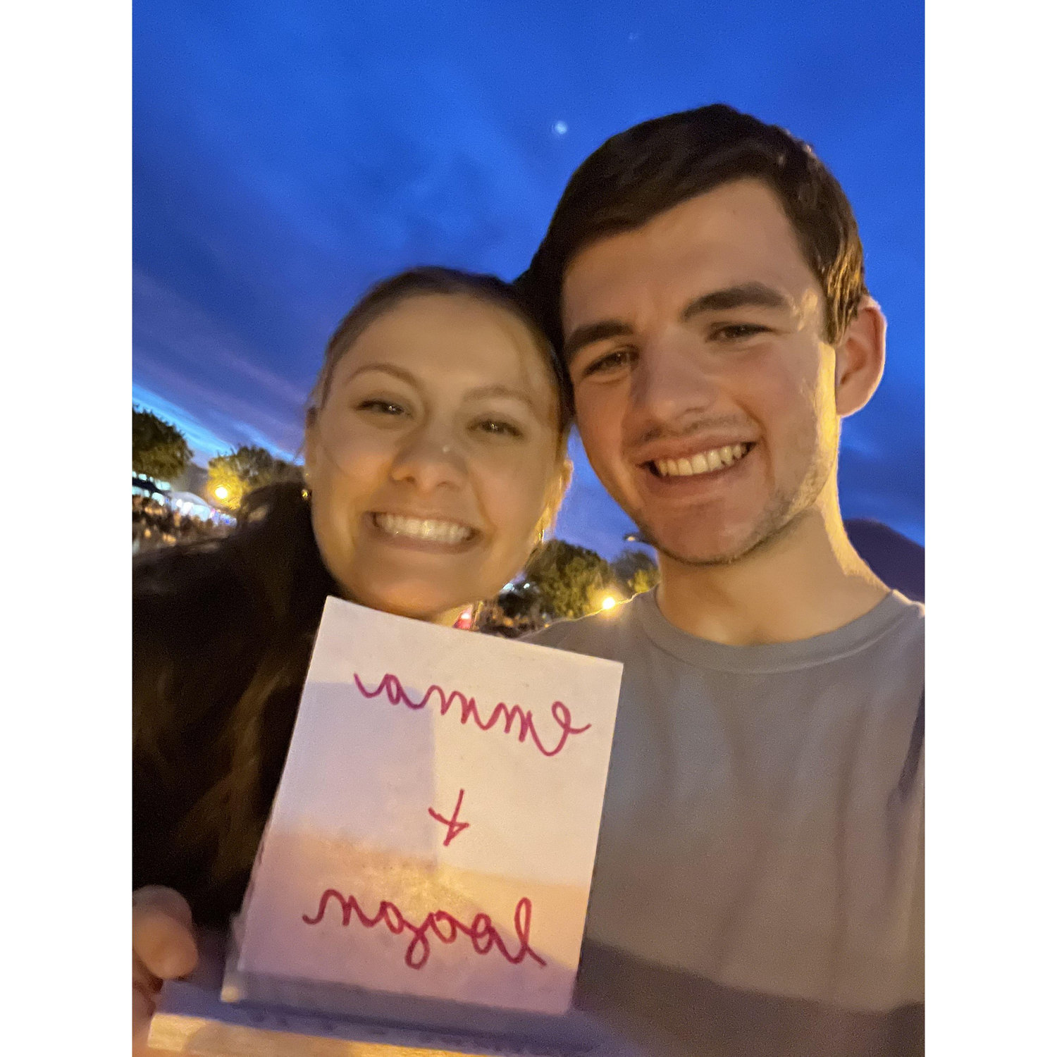 We got to have our "Tangled moment" releasing floating lanterns together.