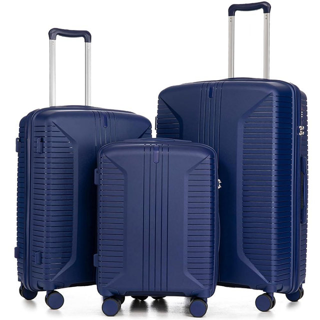 Hardshell Luggage, Lightweight Suitcases with Spinner Wheels Crystal Blue