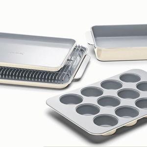 6 Piece Bakeware Set | Organizers Included | Non-Toxic Ceramic Coating | Caraway