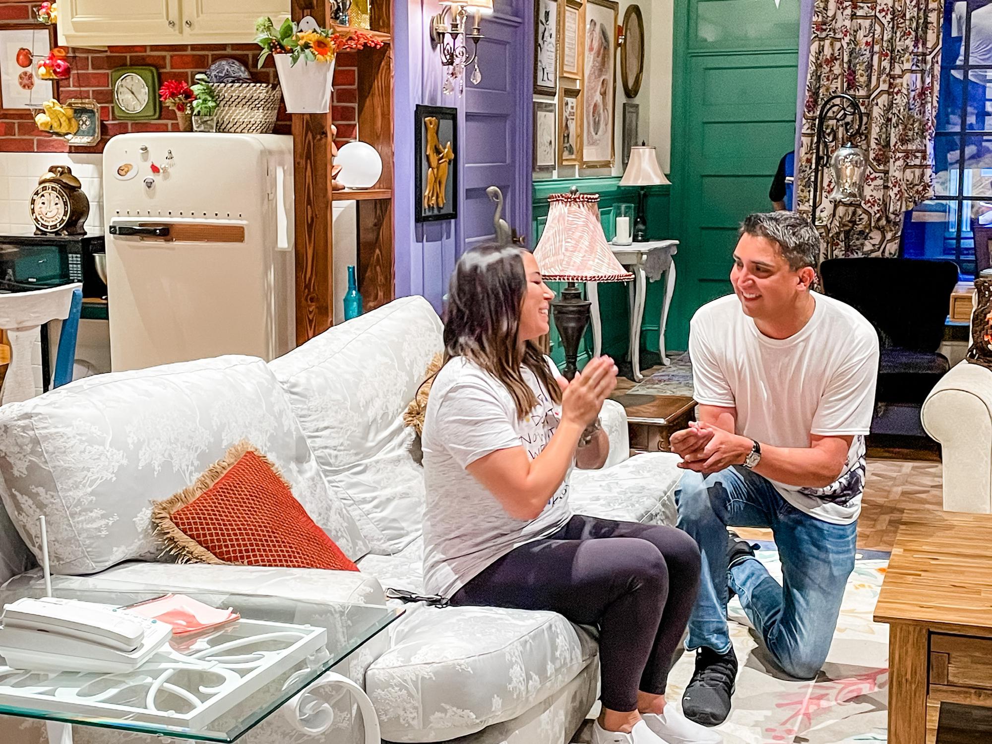 When he proposed in "Monica's" apartment!