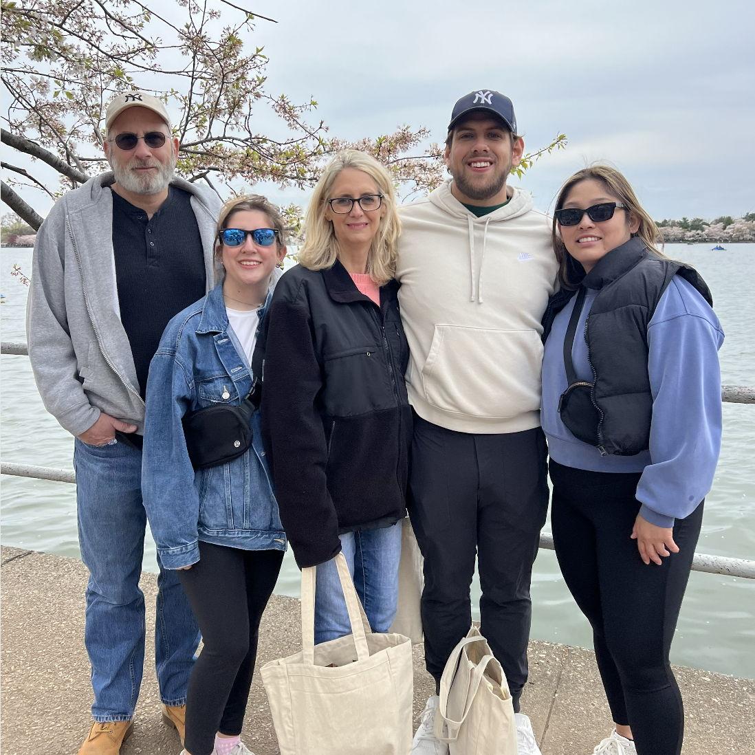 Mike's family visiting for the Cherry Blossom Festival
