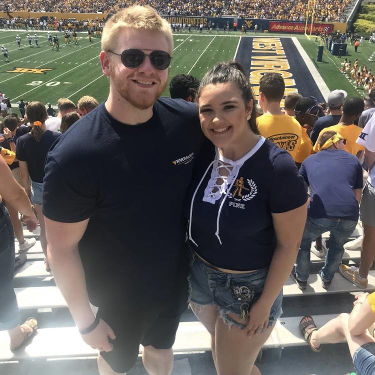 First WVU game of Mariah's senior year (2019).