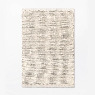 Malibu Woven Jute Rug with Fringe Cream/Gray - Threshold™ designed with Studio McGee
