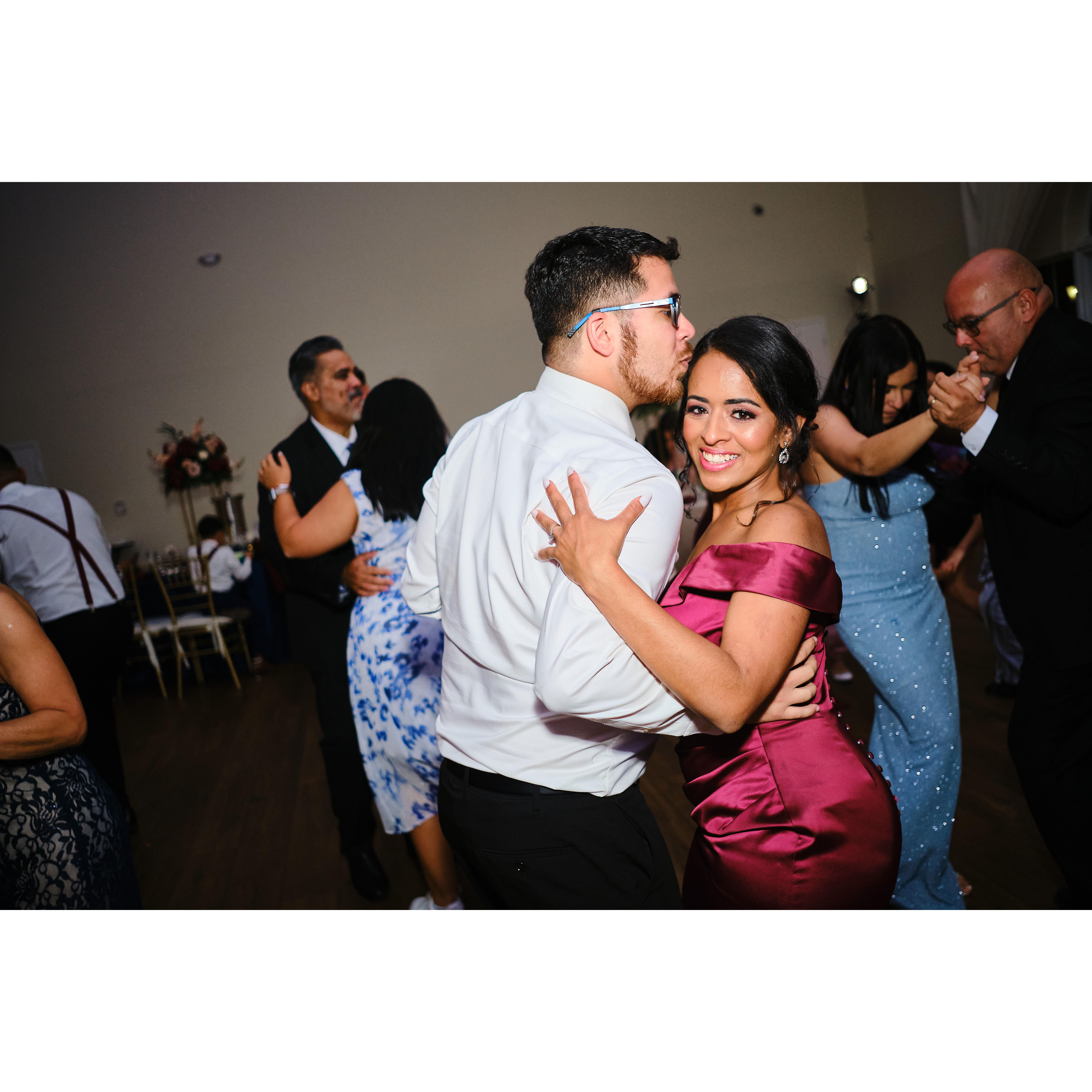 Dancing during our friends' Johnny & Vanessas Wedding