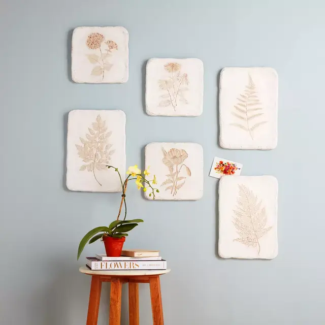 Bee & Willow™ Wild Fern 2 Botanical Plaque in White