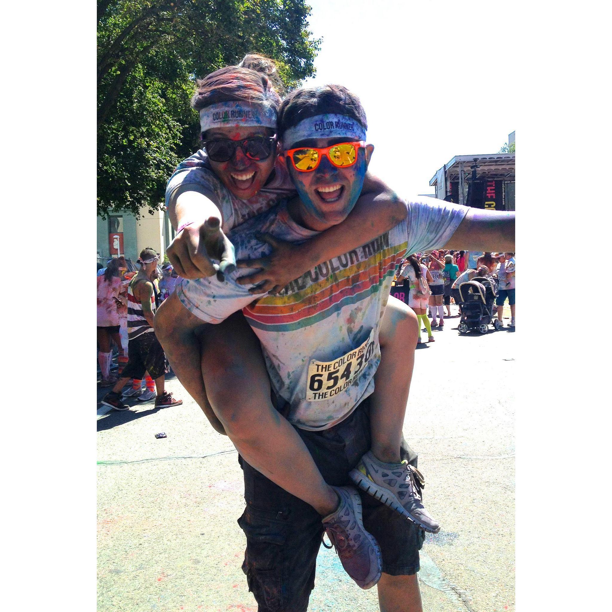 Our first full year of long distance was behind us and we spent all summer going on adventures like doing The Color Run in August 2013.