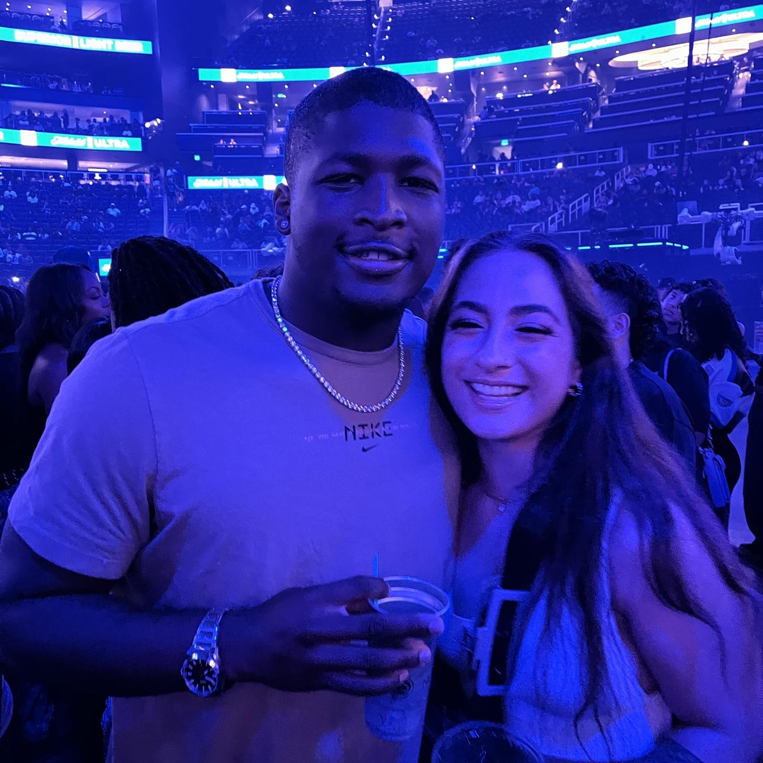 In the pit at the Drake & 21 Savage Tour for Jahon's 21st birthday!