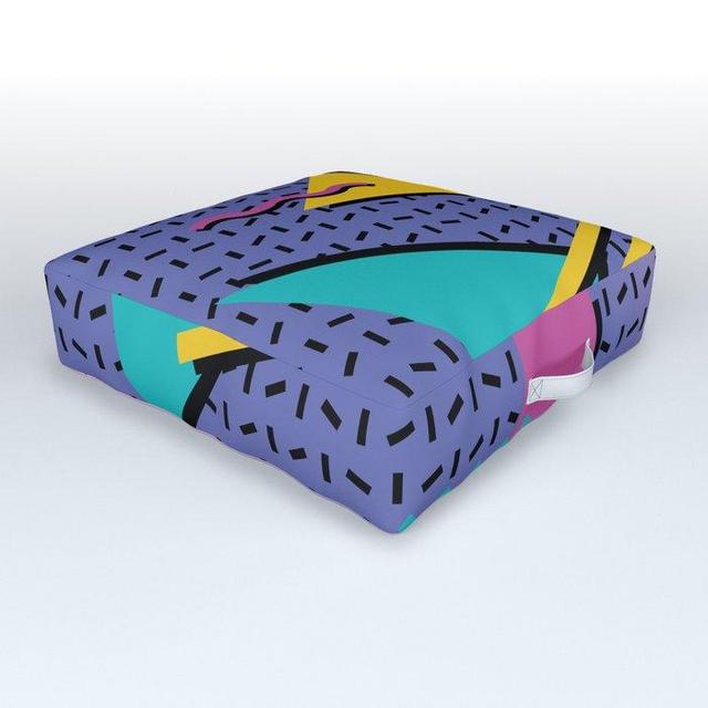 Memphis Pattern 9 - 90s - Retro Outdoor Floor Cushion