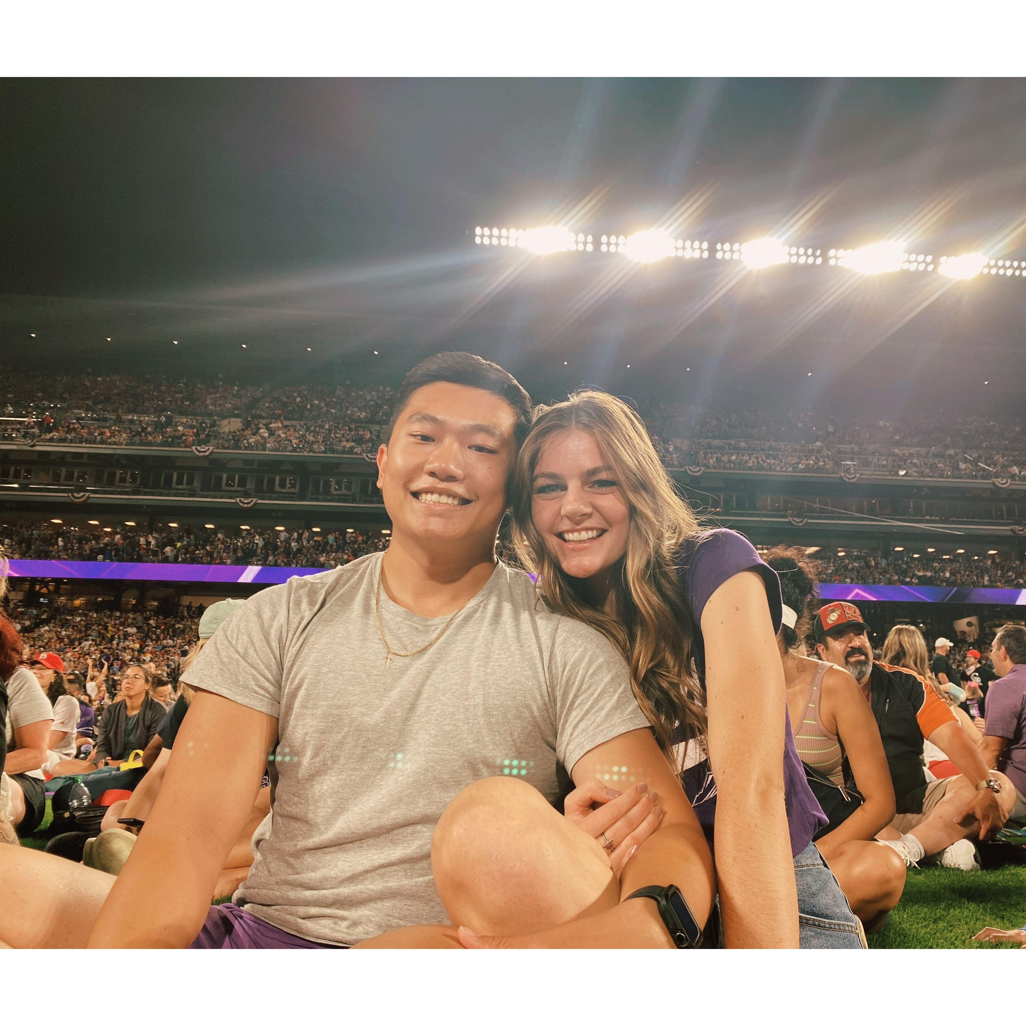 Fireworks show at Coors Field