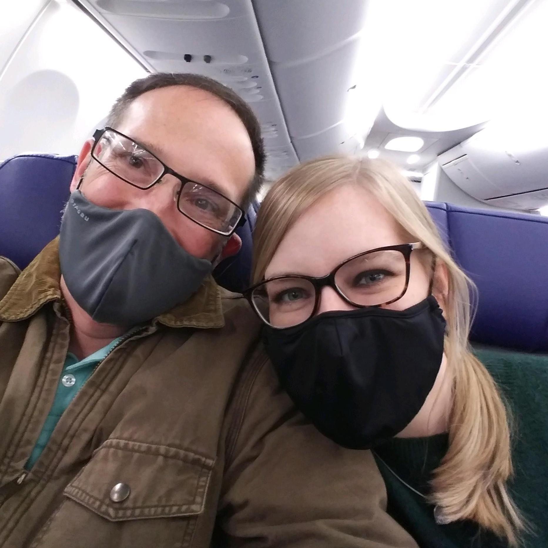 Flying with our masks in 2021
