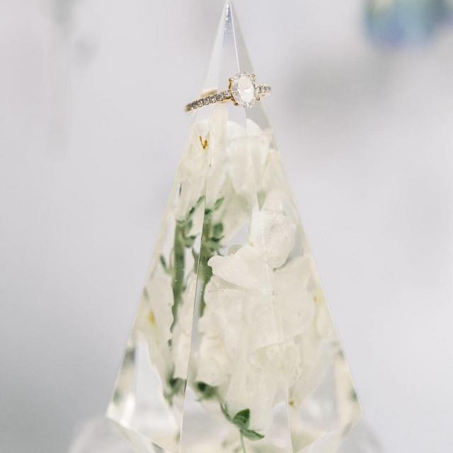 Ring Holder Flower Preservation by Basia Clarice Resin Florals