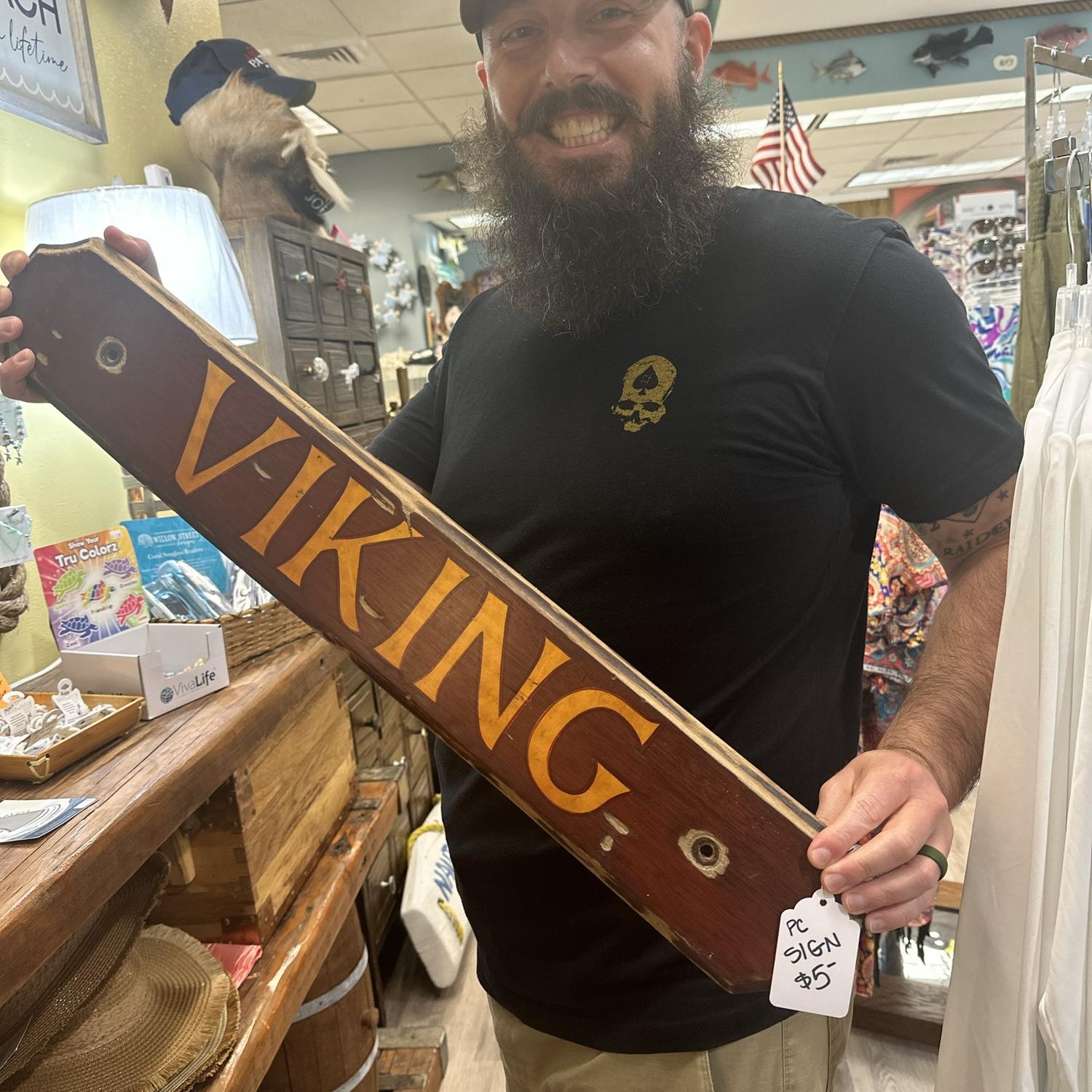 James was so thrilled when he found this cool sign